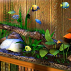 free download 3D Bungalow Aquarium Screensaver game
