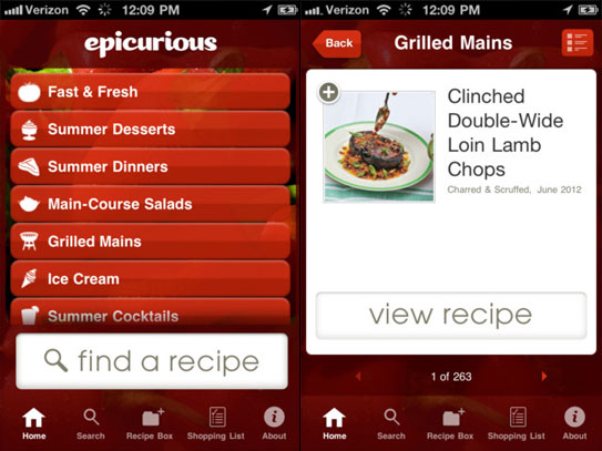 Get Epicurious Recipes & Shopping List iphone